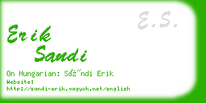 erik sandi business card